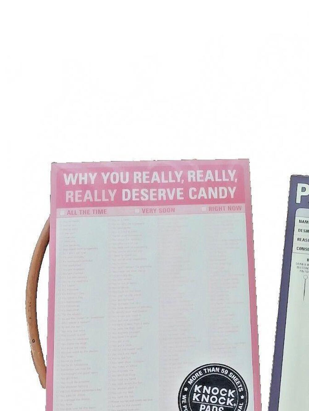 LOT -2 PACK  NEW SEALED Knock Knock pads -Why you really deserve candy 59 Sheets